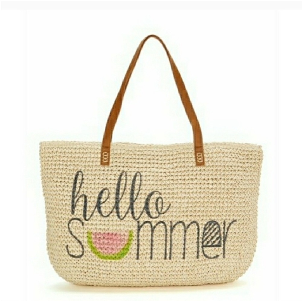 🌴Natural Straw🌴Hello S🍉mmer Tote